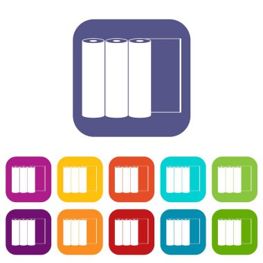 Rulo kağıt Icons set