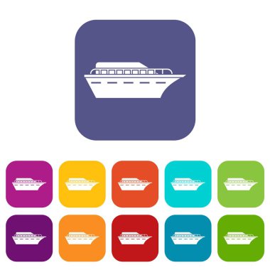 Powerboat Icons set