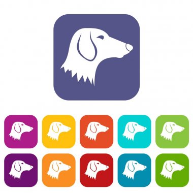 Dachshund Köpek Icons set