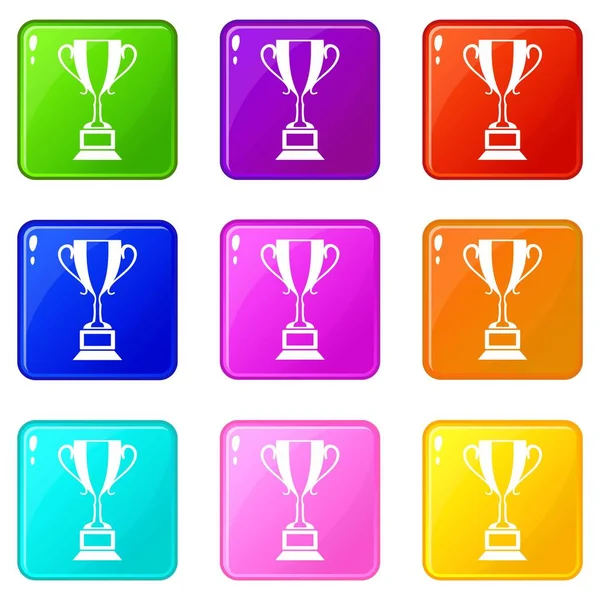 Trophy cup set 9 — Stock Vector