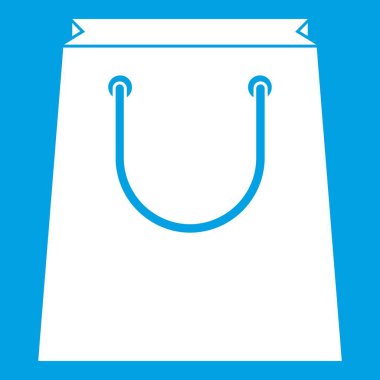 Kağıt alışveriş çantası simgesi Beyaz
