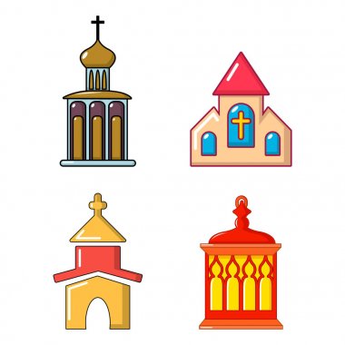 Kilise simge seti, karikatür tarzı