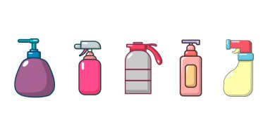 Dağıtıcı simge seti, karikatür tarzı