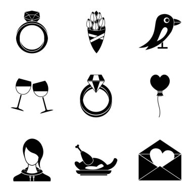 Love Icons set, basit tarzı