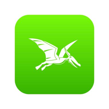 Pterosarus dinozor simgesi dijital yeşil