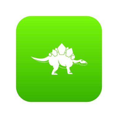 Stegosaurus dinozor simgesi dijital yeşil