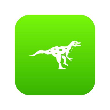 Ornithopod dinozor simgesi dijital yeşil
