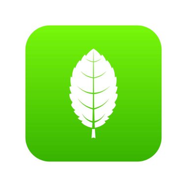 Erik yaprak simgesi dijital yeşil