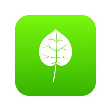 Linden yaprak simgesi dijital yeşil