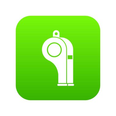 Düdük simgesi dijital yeşil