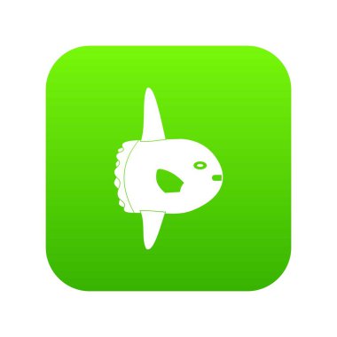 Küçük balık simgesi dijital yeşil