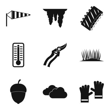 Bitkisel Icons set, basit tarzı