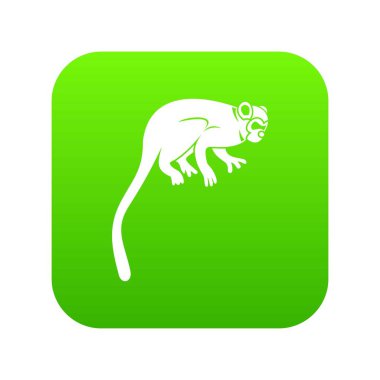 Marmoset maymun simgesi dijital yeşil