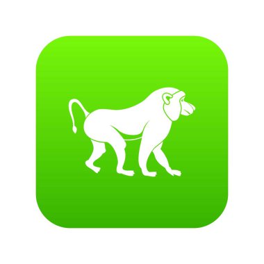 Japon makak simgesi dijital yeşil