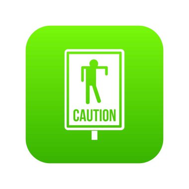 Zombi yol işareti simgesi dijital yeşil