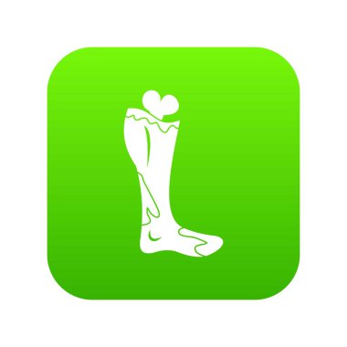 Zombi bacak simgesi dijital yeşil