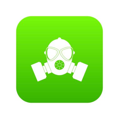 Gaz maskesi simgesi dijital yeşil