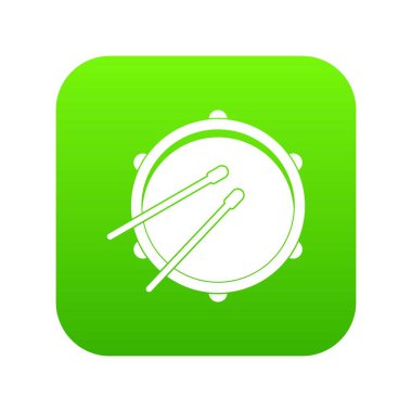 Davul simgesi dijital yeşil