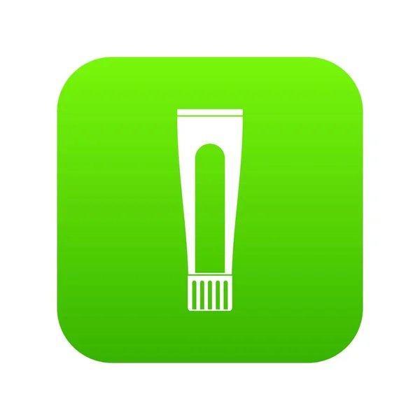 Dentífrico tubo icono digital verde — Archivo Imágenes Vectoriales