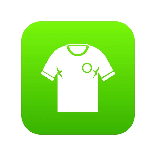 Piłka nożna koszulki ikona cyfrowy zielony — Wektor stockowy