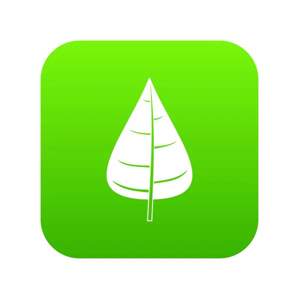 Populier blad pictogram digitale groen — Stockvector