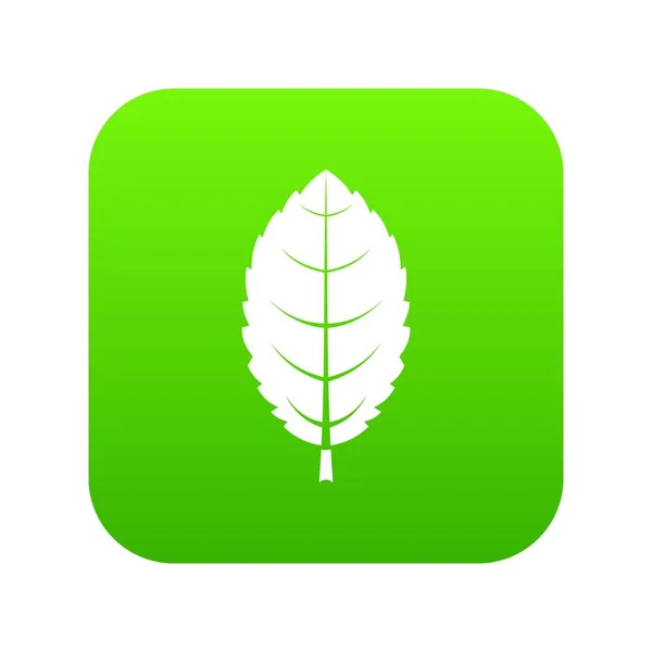 Plum blad pictogram digitale groen — Stockvector