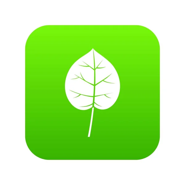 Linden blad pictogram digitale groen — Stockvector