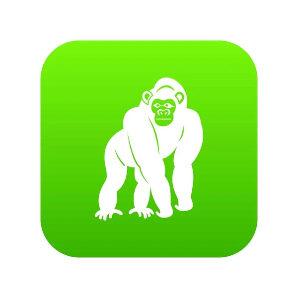 Bonobo ikonu digitální zelená — Stockový vektor