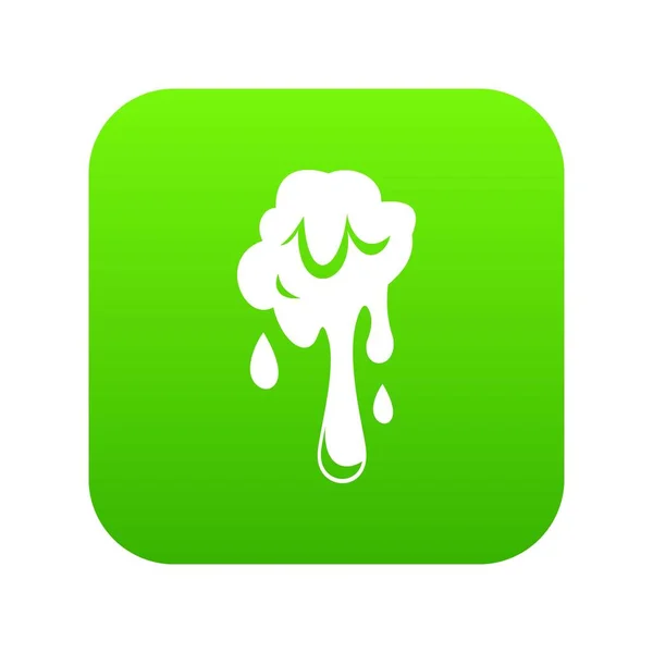 Goteo de limo icono digital verde — Vector de stock