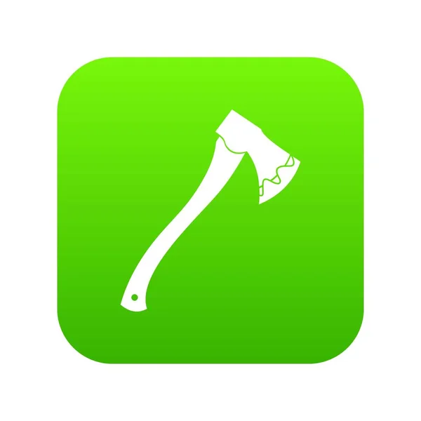 斧に血アイコン デジタル グリーン — ストックベクタ