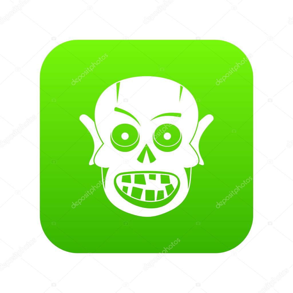 Living dead icon digital green