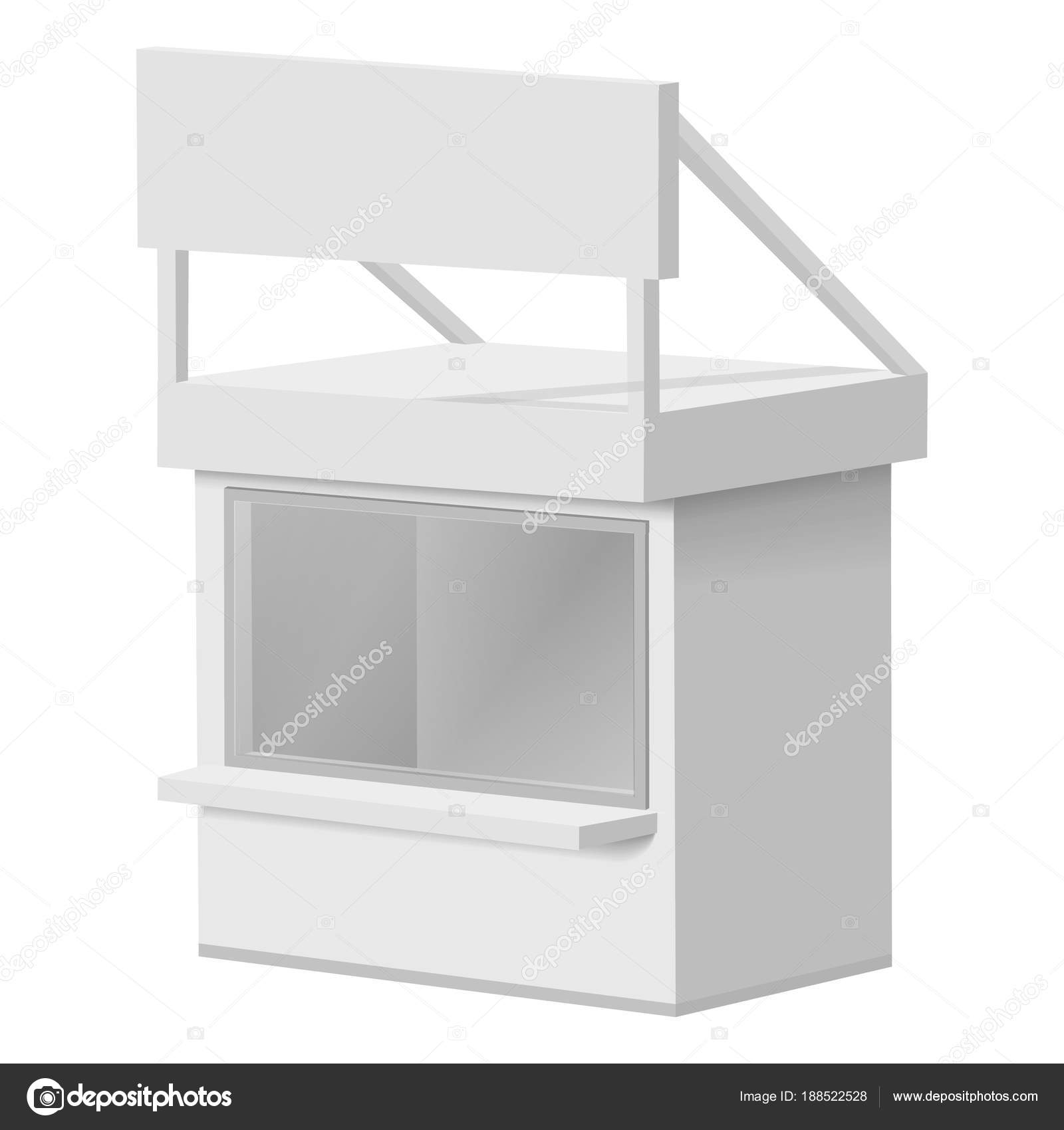 Download Small Kiosk Mockup Realistic Style Vector Image By C Ylivdesign Vector Stock 188522528