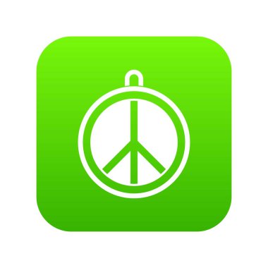 Rock işareti simgesi dijital yeşil