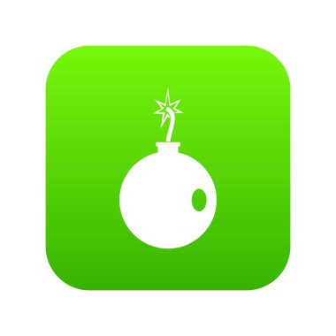 Top mermisi simgesi dijital yeşil