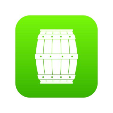 Ahşap varil simgesi dijital yeşil