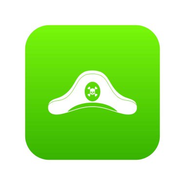 Korsan şapkası Icon dijital yeşil