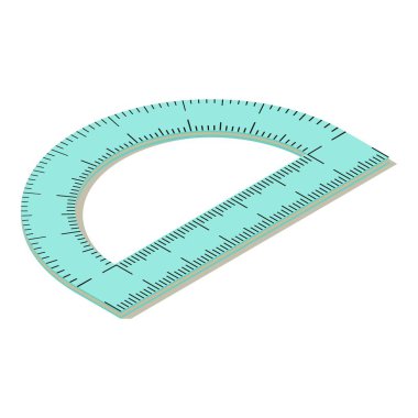 Matematik cetvel simgesi, izometrik stili