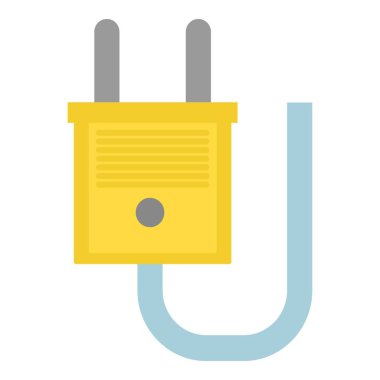 Tek soketli simgesi, düz stil