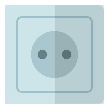 Elektrik soketi simgesi, düz stil