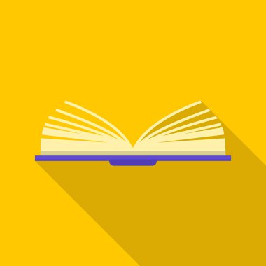 Bir kitap simgesini, düz stil