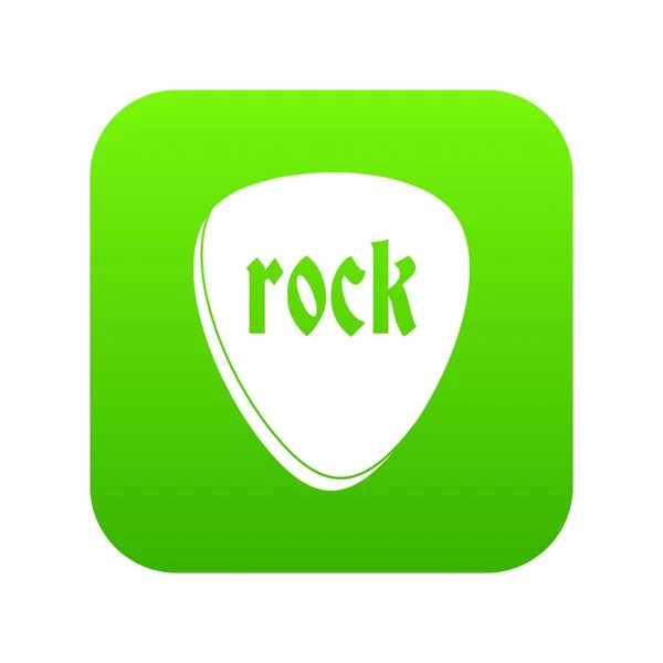 Rock sten ikonen digital green — Stock vektor