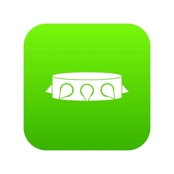 Rock-Kragen-Symbol digital grün — Stockvektor