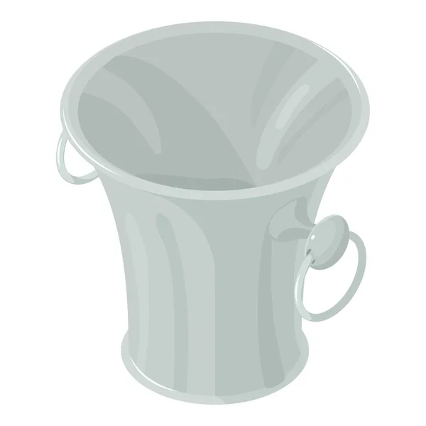 Garbage bucket icon, isometric style — Stock Vector