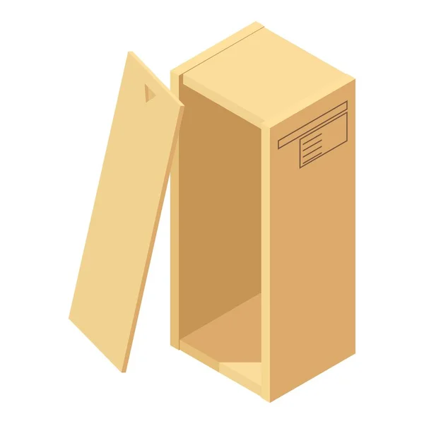 Büyük bir kutu simgesi, izometrik stili — Stok Vektör