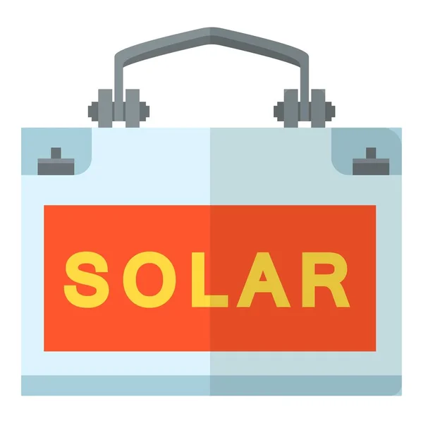 Ícone de geração solar, estilo plano — Vetor de Stock