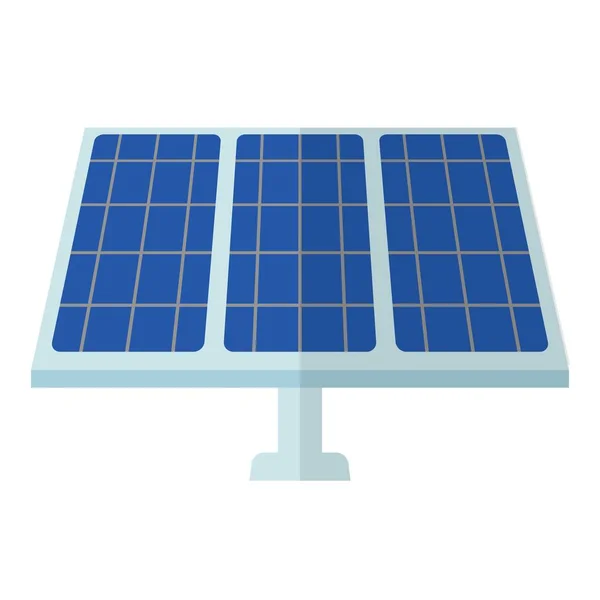 Ikona panelu światła słonecznego, płaski — Wektor stockowy