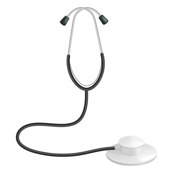 Kardiologie stetoskop maketa, realistický styl — Stockový vektor