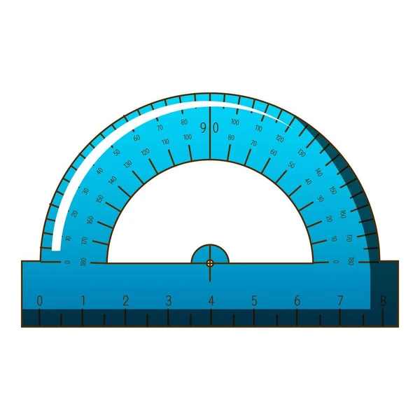 Matemáticas icono gobernante, estilo de dibujos animados — Archivo Imágenes Vectoriales