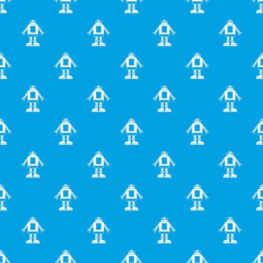 Otomasyon makine robot desen kesintisiz mavi