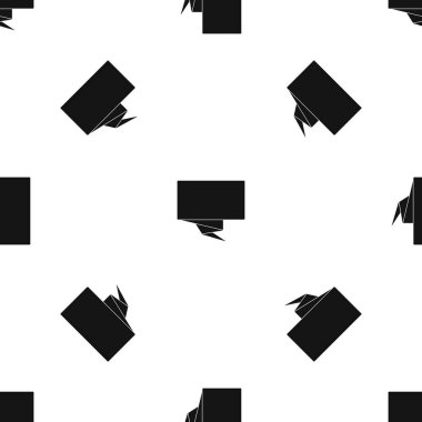 Kare afiş desen sorunsuz siyah